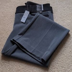 NWT - NY & Co. Grey Dress Pants 12 Petite Bootcut